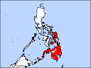 Range Map for Mindanao Bleeding-heart