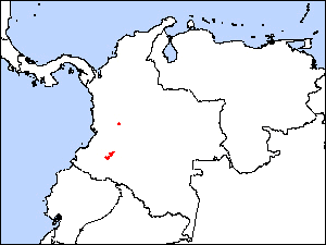 Range Map for Tolima Dove