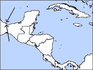 Range Map for Tuxtla Quail-dove