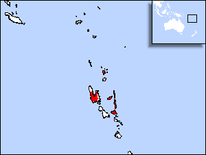 Range Map for Vanuatu Imperial-pigeon