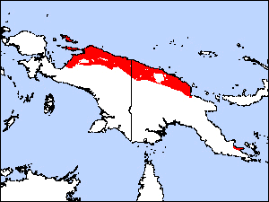 Range Map for Victoria Crowned-pigeon